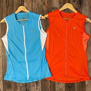 Pearl Izumi Lot Of 2 Women’s Select Jersey Sleeveless Full Zip Size Large